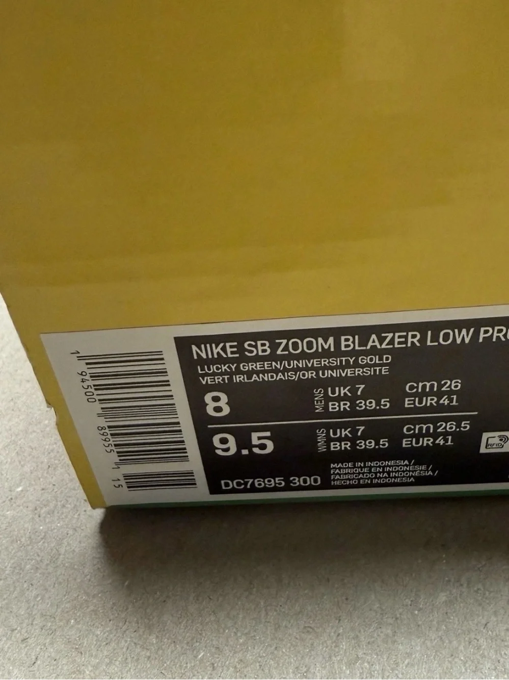 Nike Zoom Blazer Pro GT SB Low Lucky Green Gold Mens size 8 Shoes NEW!